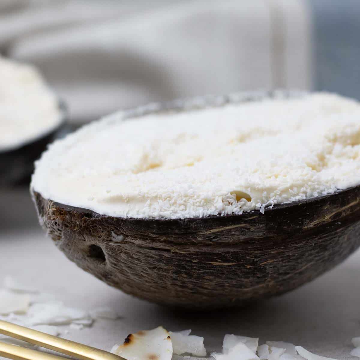 French style coconut ice cream